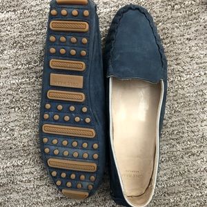 Cole Haan, Navy blue, suede drivers
